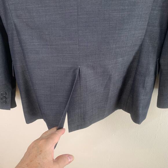 Perry Ellis Size 36 Regular Slim Fit Sport Coat Blazer Jacket Charcoal Gray - Picture 7 of 11